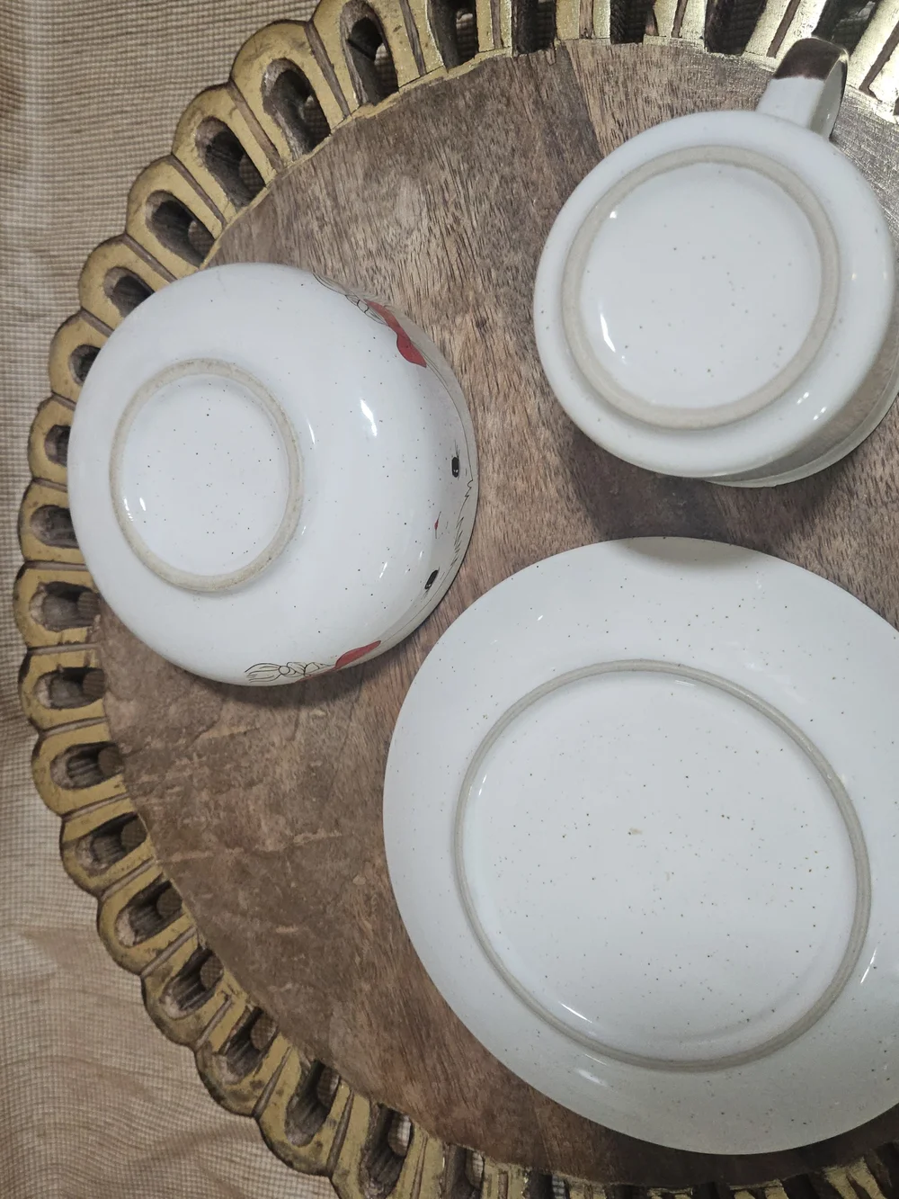 VTG Interpur Stacking Childrens Dish Set Strawberry Girl Bowl Mug Plate 3 Pc Set